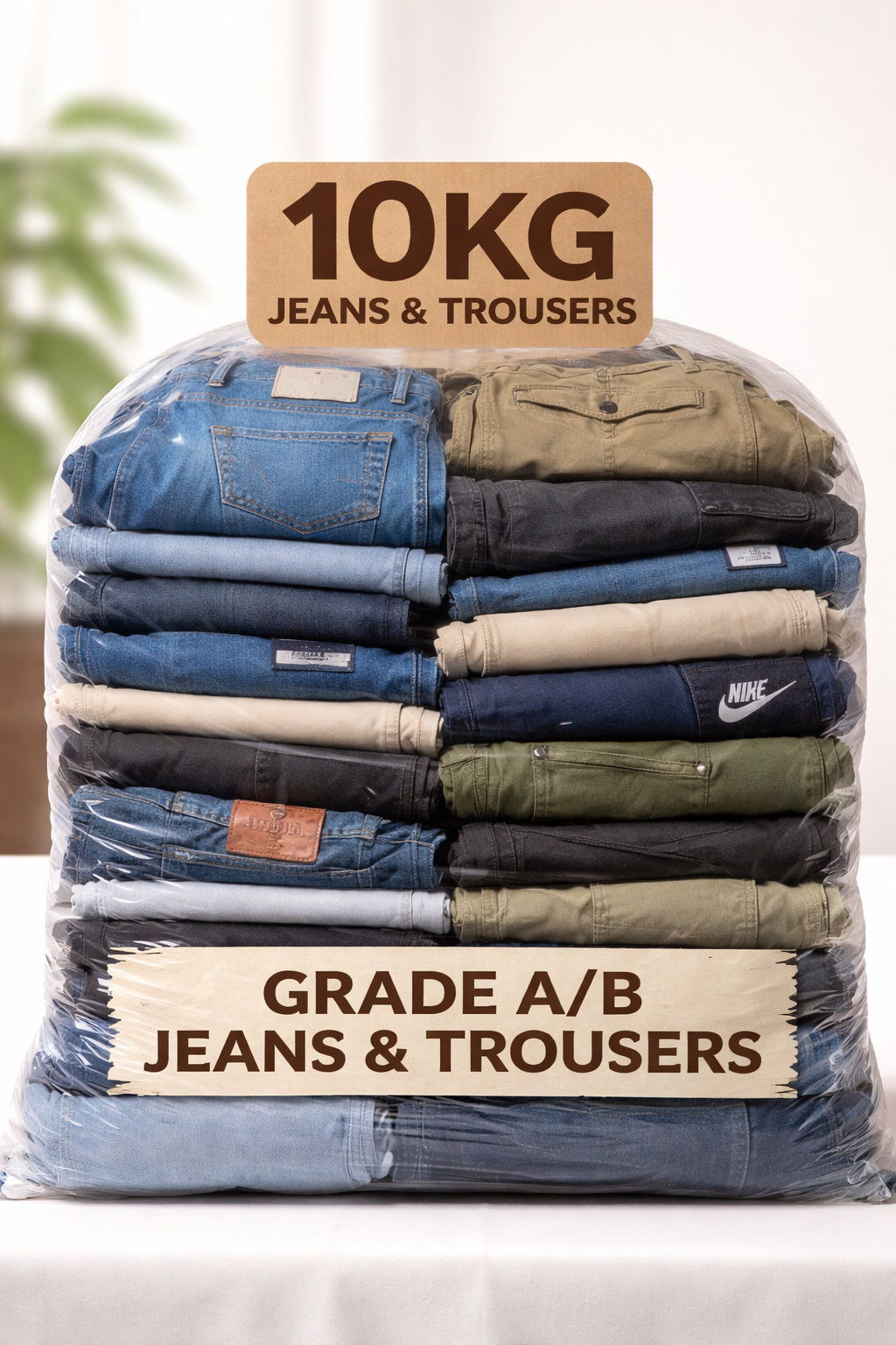 10KG JEANS & TROUSERS MIX GRADE A/B
