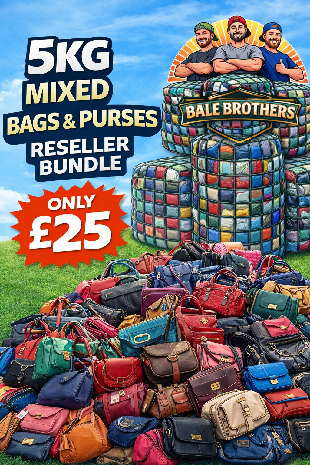 5kg mixed bags & purse bundle
